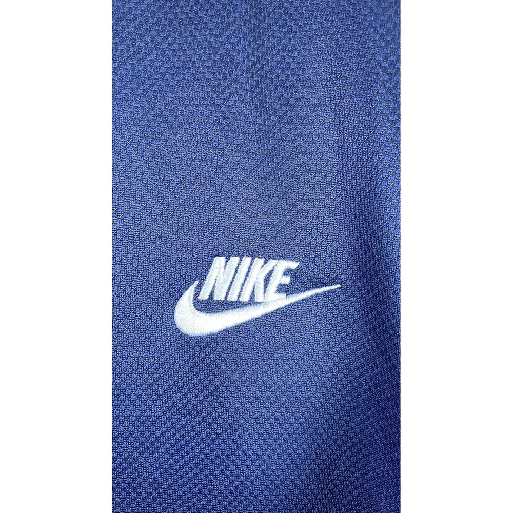 Nike Athletic Shirt Mens XXL Navy Blue Excellent Mesh Short Sleeve Logo